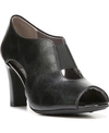 Lifestride Carla Womens Faux Suede Open Toe Pumps In Black