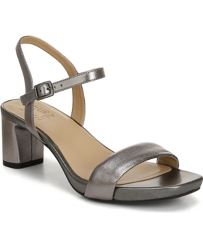 Naturalizer Ivy Ankle Strap Sandals Women's Shoes In Pewter