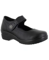 Easy Street Letsee Womens Patent Adjustable Clogs In Black
