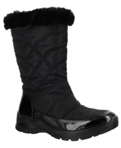Easy Street Easy Dry By  Cuddle Waterproof Boots In Black Patent