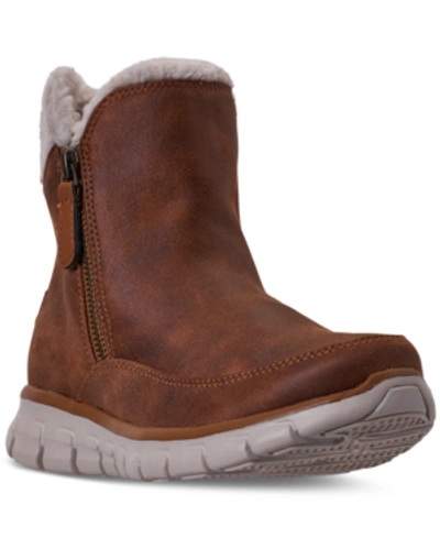 Skechers Women's Synergy Collab Boots From Finish Line In Chestnut