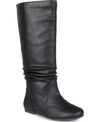 Journee Collection Women's Jayne Extra Wide Calf Slouchy Knee High Boots In Black