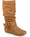 Journee Collection Women's Wide Calf Shelley-6 Boot Women's Shoes In Chestnut