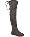 Journee Collection Women's Mount Wide Calf Over The Knee Boots In Grey
