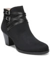 Lifestride Jezebel Womens Memory Foam Block Heel Boot In Black