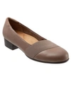 Trotters Melinda Womens Leather Slip On Loafers In Taupe