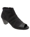 Trotters Maris Peep Toe Bootie Women's Shoes In Black