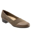 Trotters Melinda Womens Leather Slip On Loafers In Dark Taupe