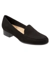 Trotters Melinda Womens Leather Slip On Loafers In Black Nu