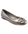 Trotters Sizzle Signature Mary Jane Flat Women's Shoes In Pewter