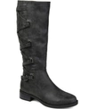 Journee Collection Carly Lace Back Tall Boot In Black