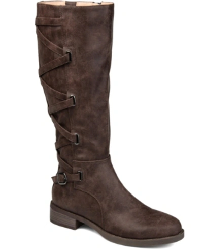 Journee Collection Collection Women's Extra Wide Calf Carly Boot In Brown
