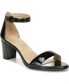 Naturalizer Vera Ankle Strap Sandals Women's Shoes In Black Patent