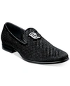 Stacy Adams Men's Swagger Studded Ornament Slip-on Loafer In Black