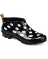 Journee Collection Rainer Ankle Rain Bootie In Black Dot