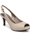Lifestride Teller Slingback Peep Toe Pump In Tender Taupe