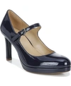 Naturalizer Talissa Womens Platform Mary Jane Heels In Navy Patent