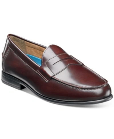 Nunn Bush Men's Drexel Penny Loafers With Kore Comfort Technology In Burgundy