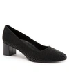 Trotters Kari Pump Women's Shoes In Black Lizard