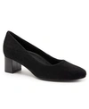 Trotters Kari Pump Women's Shoes In Black Suede