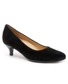 Trotters Kiera Womens Faux Suede Pointed Toe Pumps In Black Suede