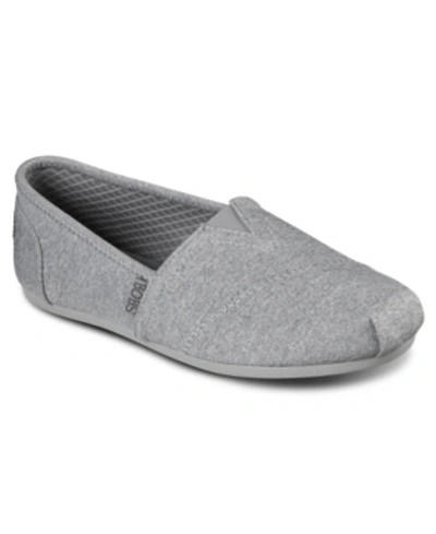 Skechers Women's Bobs Plush Express Yourself Casual Flats From Finish Line In Gray