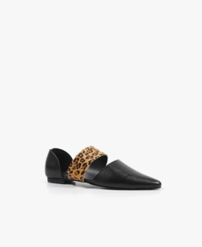 All Black Women's Jungle Band D'orsay Flat Women's Shoes In Black
