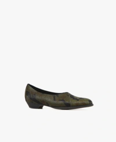 All Black Women's Overlap Flat Women's Shoes In Green Camo