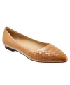 Trotters Estee Woven Womens Casual Ballet Flats In Tan