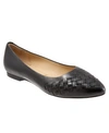 Trotters Estee Woven Flat Women's Shoes In Black