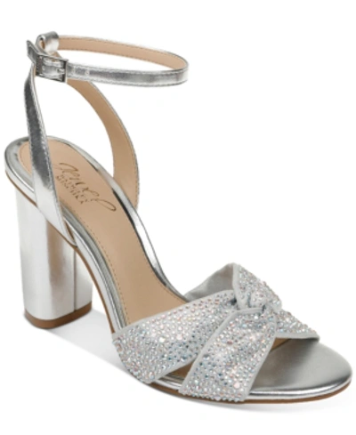 Jewel Badgley Mischka Jewel By Badgley Mischka Nicoline Evening Sandals Women's Shoes In Silver