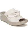 Bzees Smile Wedge Slide Sandal In Cream