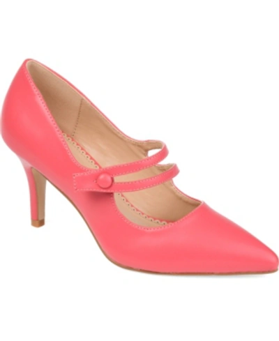 Journee Collection Women's Sidney Mary Jane Pumps In Red