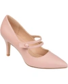 Journee Collection Journee Sidney Pointed Mary Jane Pump In Pink