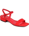 Journee Collection Beyla Womens Ankle Strap Square Toe Pumps In Red