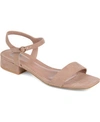 Journee Collection Beyla Womens Ankle Strap Square Toe Pumps In Blush