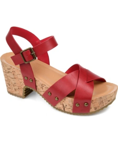 Journee Collection Women's Valentina Sandals In Red
