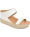 Journee Collection Women's Alissa Espadrille Sandals In White