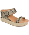 Journee Collection Alissa Espadrille Platform Slide Sandal In Multi