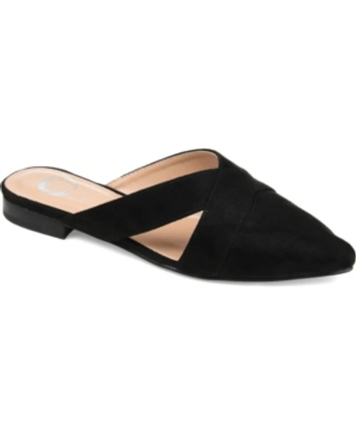 Journee Collection Women's Giada Pointed Toe Slip On Mules In Black