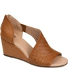 Journee Collection Aretha Womens Faux Leather Peep Toe D'orsay Heels In Dark Brown