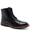 Anthony Veer Men's Ranveer Cap-toe Rugged 6" Lace-up Boots In Black