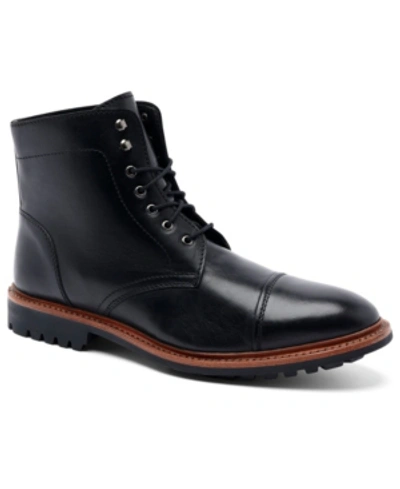 Anthony Veer Men's Ranveer Cap-toe Rugged 6" Lace-up Boots In Black