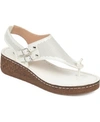 Journee Collection Journee Mckell Wedge Sandal In White