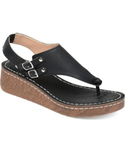 JOURNEE COLLECTION WOMEN'S MCKELL WEDGE SANDALS