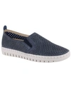 Easy Street Fresh Perforated Slip-on Sandal In Navy