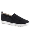 Easy Street Fresh Perforated Slip-on Sandal In Black