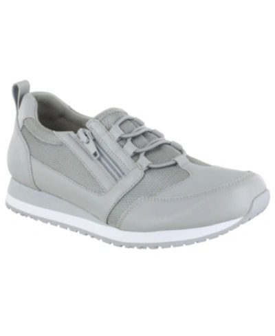 Easy Street Mckinley Women's Slip Resistant Oxfords In Gray