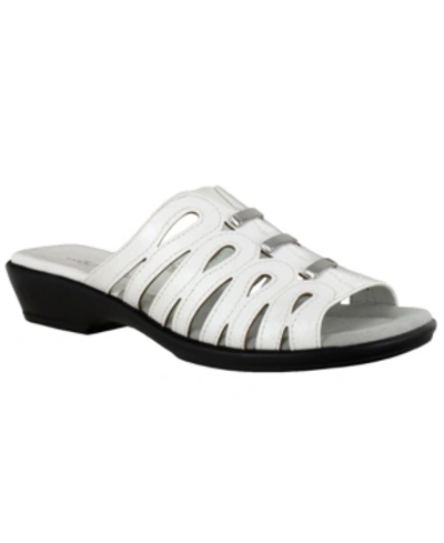 Easy Street Petunia Women's Comfort Sandals Women's Shoes In White Croco