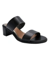 Sugar Women's Halo Two-band Block-heel Slides Women's Shoes In Black